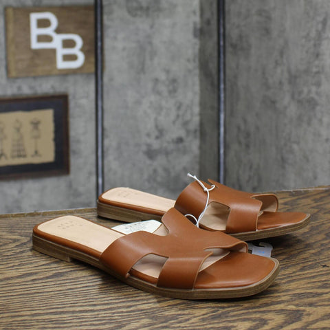 A New Day Women's Nina Slide Sandals 88870712 Cognac Brown 7M