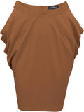 Pantora Womens Knit Ines Draped Skirt Brown XS