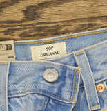Levi's Womens 501 Button Fly Jeans 94417269 County Fair Blue 27x30