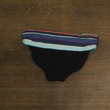 Anne Cole Fold Over Stripe Bikini Bottoms 25MB302101 Barcode Stripe Black M