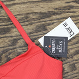 Bar III Womens V-Wire Plunge-Neck Bralette Bikini Swim Top Bright Rose Pink XL