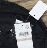 Island Escape Crochet Underwire High-Neck Tankini Top N760149 Black 12
