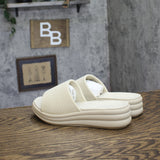 Clarks Drift Twist Wedge Slide Sandals 26181604 Cream Off White 8W