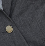 Calvin Klein One-Button Blazer Suit Jacket CSE5224D Charcoal Gray 0