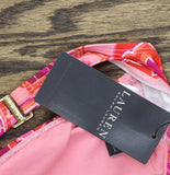 Lauren Ralph Lauren Provence Paisley Tie Front Halter Swim Top Pink Multi 8