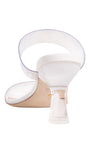 Stuart Weitzman Kristal Block Heel Slide Sandal S0369 Clear / White 9M