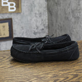 Auden Women's Suede Faux Fur Lined Slippers Black 7M