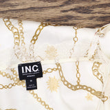 INC International Concepts Womens Satin Chemise Nightgown Celia Chain White M