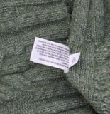 Universal Thread Cozy Knit Ribbed Cable Crewneck Pullover Sweater Green XS