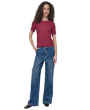 DKNY Womens Superfine Textured Lightweight Top P52SAW83 Beet Red XL