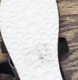 Bearpaw Leather Buckle Strappy Slip On Open Toe Sandals Black / Gray Multi 6M