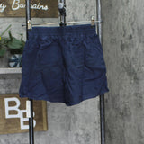 Cupshe Womens Elastic Waist Loose Leg Shorts Navy Blue S