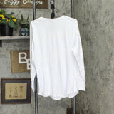 Isaac Mizrahi Live! Essentials Pima Cotton Long Sleeve T-Shirt Top White XL