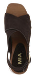 Mia Womens Eudora Platform Heels Studded GS1754706 Chocolate Brown 8M
