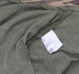 Alfani Womens Textured Button Up Roll Tab Shirt Top Green L