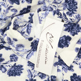 Ny Collection Petite 3/4 Sleeve Crinkle Tiered Maxi Dress White Navy Floral PS