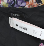 Aqua Womens Button Up Floral Print Mini Dress IDM12072 Black Multi XL