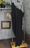 Shein Womens Sequin Knit Ruched Asymmetrical Dress Gown 166fe2f4f36cc3 Black 4XL