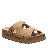Bearpaw Crux Platform Slide Sandals 1009137019 Iced Coffee Brown 9M