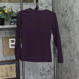 32 Degrees Womens Heat Long-Sleeve Scoop Neck Top Purple XS
