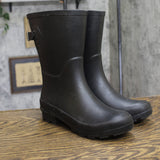 A New Day Vicki Mid-Calf Rain Boots 53855422 Matte Black 6M