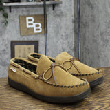 Hideaways by L.B. Evans Men's Moccassin Slippers Hashbrown Brown 13EEE