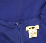 DKNY Womens Solid Side-Knot Long-Sleeve Dress DD4JGD35 Radiant Blue 6