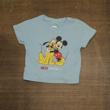 Disney Mickey & Pluto Best Friends Knit Graphic Tee Light Blue 24M