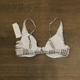 Salt + Cove Juniors Plaid Underwire Bikini Top 807027 Black / White XL
