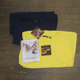Global Chic By Iman LOT OF 2 City Chic Shirt Tee Necklace Navy Blue  / Yellow XL