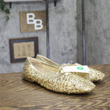 A New Day Womens Sammie Shoes Sequin Ballet Flats 94685491 Gold Yellow 10M