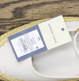 Universal Thread Jane Espadrille Flats with Strap Cream Off White / Brown 11M