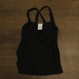 Motherhood Maternity Front Maternity Swim Top with Adjustable Straps Black XS