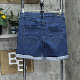 DKNY Jeans Womens Rolled Cuff Bermuda Jean Shorts 167316b14a9b6d Blue 6