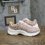Dr.Scholl's Womens Walk Mode Sneaker Low Top Lace Blush Pink Leopard 8.5M