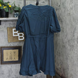 City Chic Womens Trendy Plus Ruffle Dreams Dress Alpine Green 18W