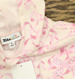 Kids Headquarters Girls Rhinestone Embroidered Ribbon Fleece Hoodie Pink 6