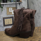 Universal Thread Patsy Tall Fringe Western Boots Cowgirl Chocolate Brown 11M