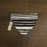 Anne Cole Womens Midrise Stripe Clean Swim Bottoms Bardot Stripe Blue Multi M