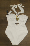 Soluna Womens Buckle-up Convertible One-Piece Swimsuit 2681352 White XL