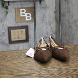 A New Day Twiggy Multi Buckle Mini Heel Flats with Memory Foam Insole Brown 6.5M