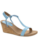 Style & Co. Womens Mulan Wedge Sandals Cork MULANPU Blue Myth 8M
