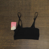 Yummie Womens Convertible Scoop Neck Bralette Bra YD5-011 Black S/M