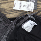 Bar III Womens Shimmer Core One-Piece Swimsuit MBSS25255 Black Shimmer M