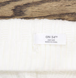 On 34th Womens Rib-Knit Beanie Pom Pom MO1542501 White