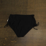 Salt + Cove Womens Solid Shirred-Side High-Waist Bikini Bottom 802156 Black L