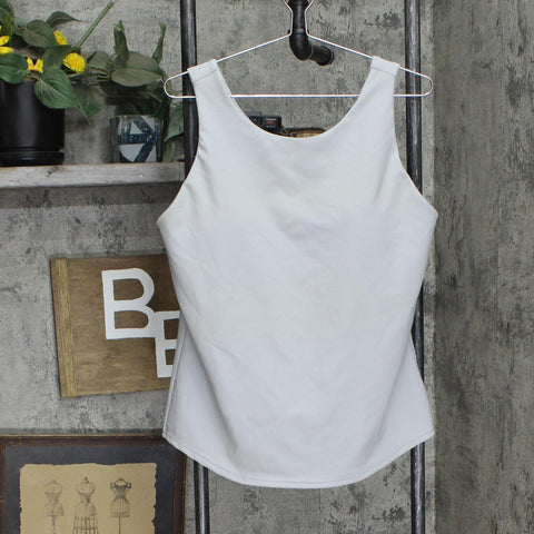 32 Degrees Womens Mini Ribbed Tank Top with Built in Bra 1760130 Pearl Blue 2XL