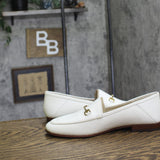 Sam Edelman Womens Loraine Almond Toe Loafers E8519LU Bright White 9M