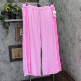 Joylab Low-Rise Satin Tear Away Track Pants 94628900 Pink / Neon Pink XL