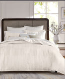 Hotel Collection Strie 3-Piece Duvet Cover Set Ivory Off White Full / Queen